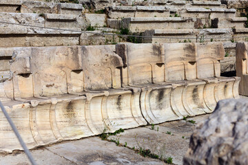 Front row marble seats  outdoor, VIPs Seats at the Ancient Amphitheatre 