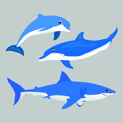 Flat_Cartoon_Fishes