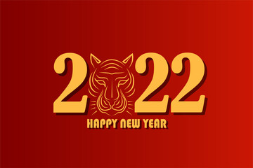 Art & Illustration, lllustration of chinese new year logo 2022, can use for calendar, template, background and poster, tiger thema, 