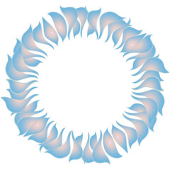 Round Seamless ornament. Floral wreath. Flowers and petals.Stylization of a watercolor drawing. Vector gradient.Border of postcards, banners