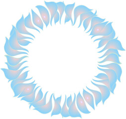 Round Seamless ornament. Floral wreath. Flowers and petals.Stylization of a watercolor drawing. Vector gradient.Border of postcards, banners. vector