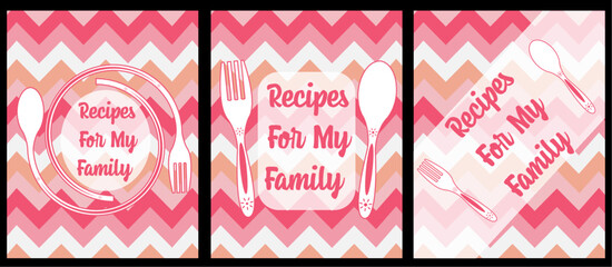 Recipes For My Family | Beautiful Recipes Book Cover | Cooking Book Cover 