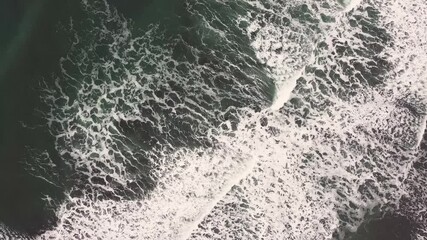 A deep and boundless ocean. Aerial view with a copy of the space.Waves are foaming,storm, great waves for surfing, strong ocean waves,strong waves - Powered by Adobe