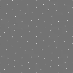 Tapeten Grau Vektornahtloses Muster. Schneeflockenkreise auf einem grauen Hintergrund. Einfacher Hintergrund.