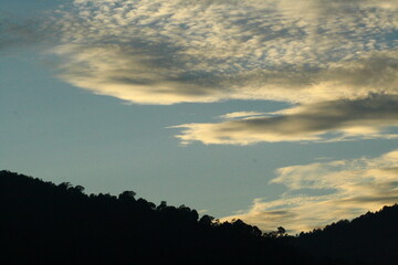 sunset in the mountains