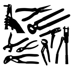 pliers silhouette good use for any design you want.