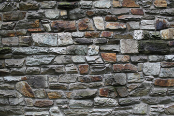 Hintergrund: Graue alte Steinwand.