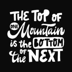 creative inspirational quote on black background for cards, prints, posters, apparel decor, wall art, stickers, sublimation, etc. Motivational lettering inscription. EPS 10