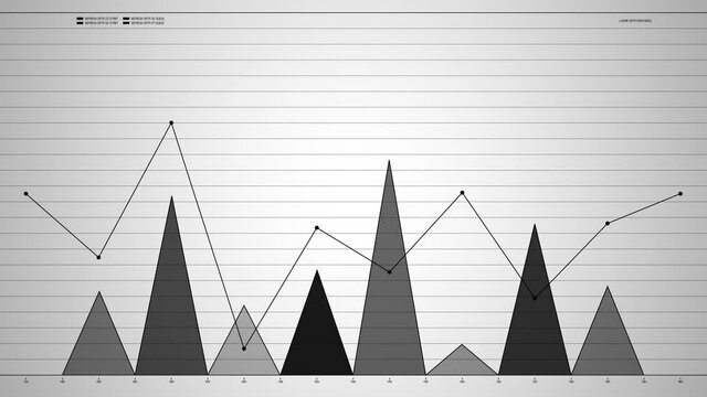 Data and report statistics, animation with graph diagrams.