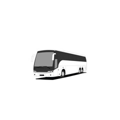 bus transportation  stock vector illustration black white isolated on white background