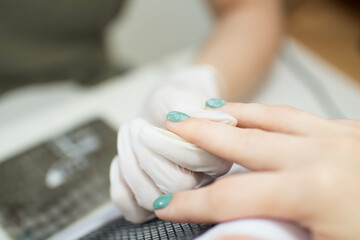 Obraz na płótnie Canvas Close up manicure.