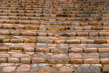 Ancient old stones stairs