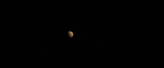 Planet in deep space, exoplanet through the eyes of an artist, beautiful wallpaper, space background, 3d render