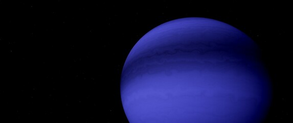 Planet in deep space, exoplanet through the eyes of an artist, beautiful wallpaper, space background, 3d render