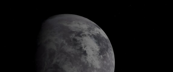 Planet in deep space, exoplanet through the eyes of an artist, beautiful wallpaper, space background, 3d render