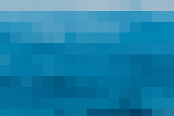 Background from light and dark blue squares in horizontal lines. Blue abstract geometric backdrop for presentation, magazines, fliers, annual reports, posters and business cards. Vector illustration