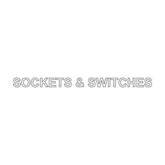 Socket of switch vector icon.Outline vector icon isolated on white background socket of switch.
