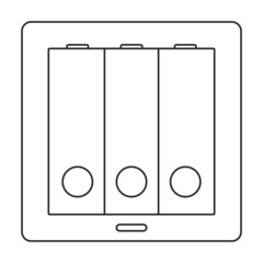 Socket of switch vector icon.Outline vector icon isolated on white background socket of switch.