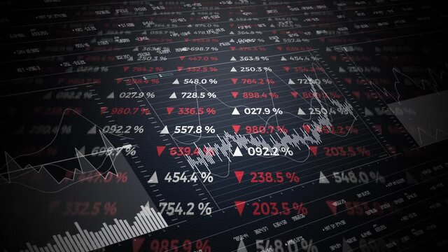 Data and report statistics, animation with graph diagrams.