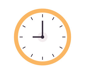 Clock and time flat vector illustration.