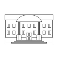 Building of government vector icon.Outline vector icon isolated on white background building of government .