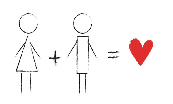 Mann plus Frau gleich Liebe 