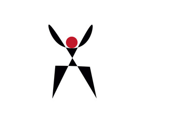 Illustration  abstract human figure, avatar 