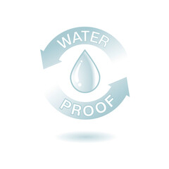 waterproof, water resistant vector icon