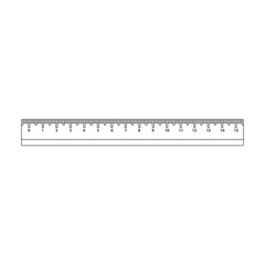 Ruler vector icon.Outline vector icon isolated on white background ruler.
