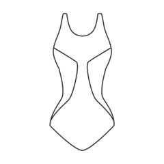 Swimsuit vector icon.Outline vector icon isolated on white background swimsuit.