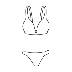 Swimsuit vector icon.Outline vector icon isolated on white background swimsuit.