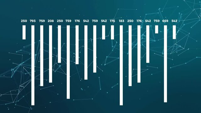 Data and report statistics, animation with graph diagrams.