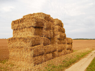 Strohballen auf dem Feld