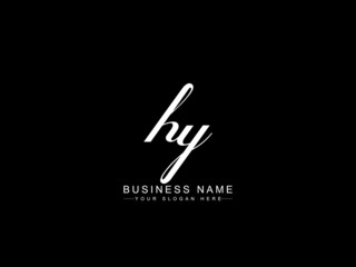 Fototapeta na wymiar Signature HY Luxury logo, Initial Letter Hy Logo Letter Design for business and company identity