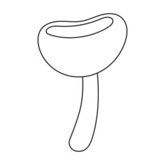 Amanita vector icon.Outline vector icon isolated on white background amanita.
