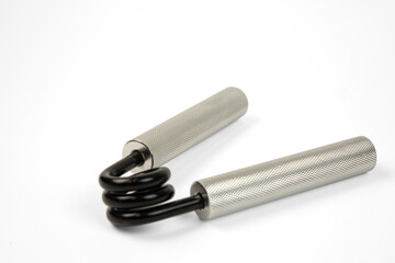 Hand gripper on white background