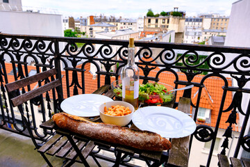 french breakfast on a balcony - 480796347