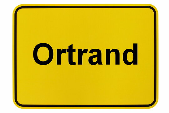 Illustration eines Ortsschildes der Stadt Ortrand