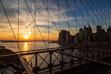 Obraz premium The View of the Brooklyn Bridge