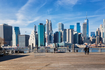 Fototapeta na wymiar The View of the Brooklyn Bridge