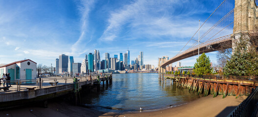 Fototapeta premium The View of the Brooklyn Bridge