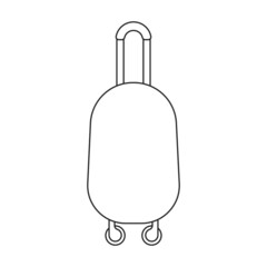 Suitcase vector icon.Outline vector icon isolated on white background suitcase.