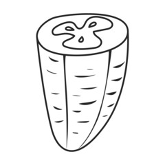 Banana vector icon.Outline vector icon isolated on white background banana.