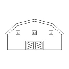 Barn vector icon.Outline vector icon isolated on white background barn.