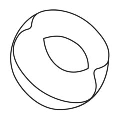 Apricot dried vector icon.Outline vector icon isolated on white background apricot dried.