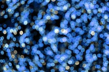 defocuslight blue lights on dark background blue bokeh lights