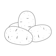 Potato chip vector icon.Outline vector icon isolated on white background potato chip.