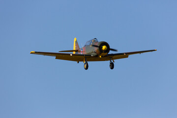 an old plane in flight
