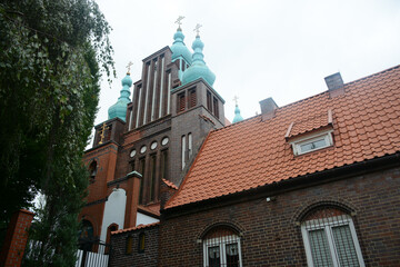 Gdansk, Poland - September 19, 2021: Polish orthodox church Saint Nicholas Cathedral