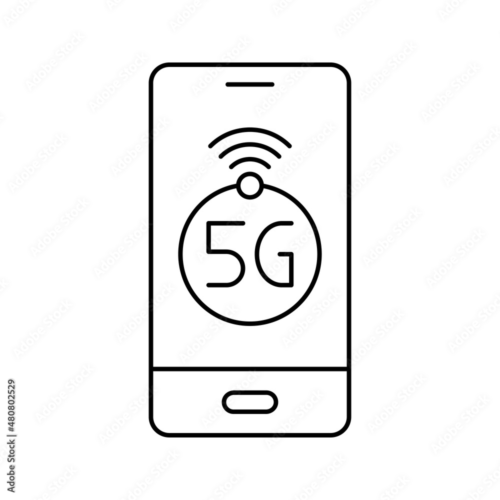 Poster 5g technology smart mobile icon